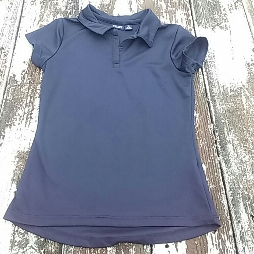 Chaps navy blue collared shirt